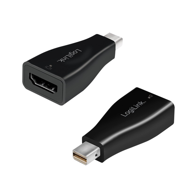 Logilink CV0144 DisplayPort adapter, Mini-DP/M HDMI-A-hoz, 4K/30 Hz, fekete
