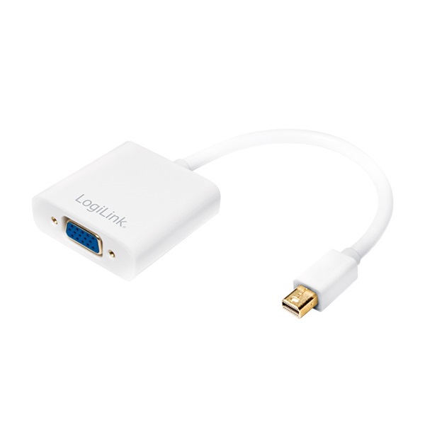 Logilink CV0038 DisplayPort adapter, mDP/M HD15/F, 1080p, fehér, 0,1 m