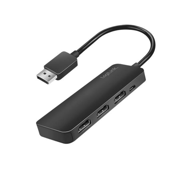 Logilink CV0146 DisplayPort elosztó, 1x3 port, 1x DP - 3x HDMI, 4K/60 Hz, HDCP, MST