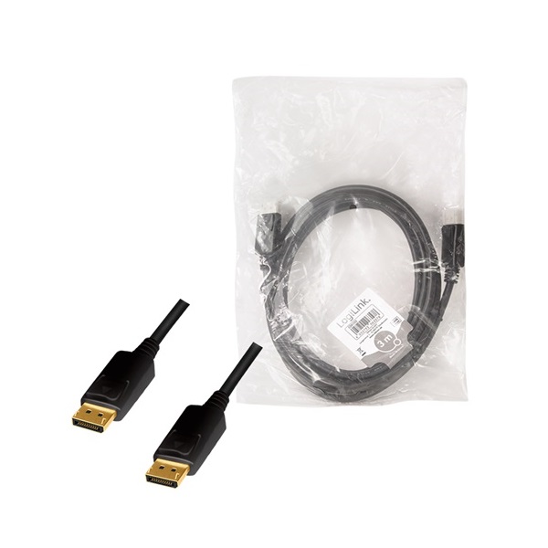 Logilink CD0102 DisplayPort kábel, DP/M-DP/M, 4K/60Hz, CCS, 3 m