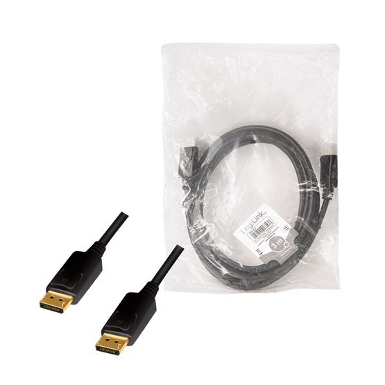 Logilink CD0102 DisplayPort kábel, DP/M-DP/M, 4K/60Hz, CCS, 3 m