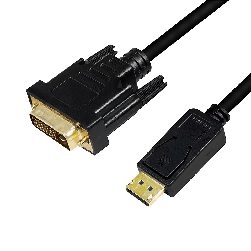 Logilink CV0133 DisplayPort kábel, DP/M   DVI/M, 1080p, fekete, 5 m