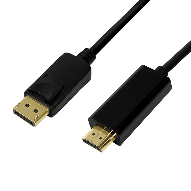 Logilink CV0127 DisplayPort kábel, DP/M-HDMI-A/M, 4K/30 Hz, fekete, 2 m