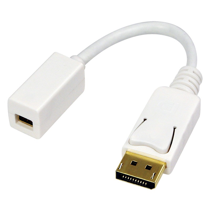 Logilink CV0040 DisplayPort kábel, DP/M - mDP/F, 1080p, fehér, 0,15 m