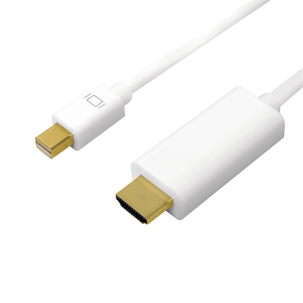 Logilink CV0123 DisplayPort kábel, mDP/M-HDMI-A/M, 4K/30 Hz, fehér, 2 m