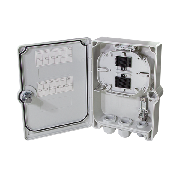 Logilink FB124E FTTH elosztó doboz max. 24 szál, 6x LC/QD vagy SC/DX, terheletlen, IP55