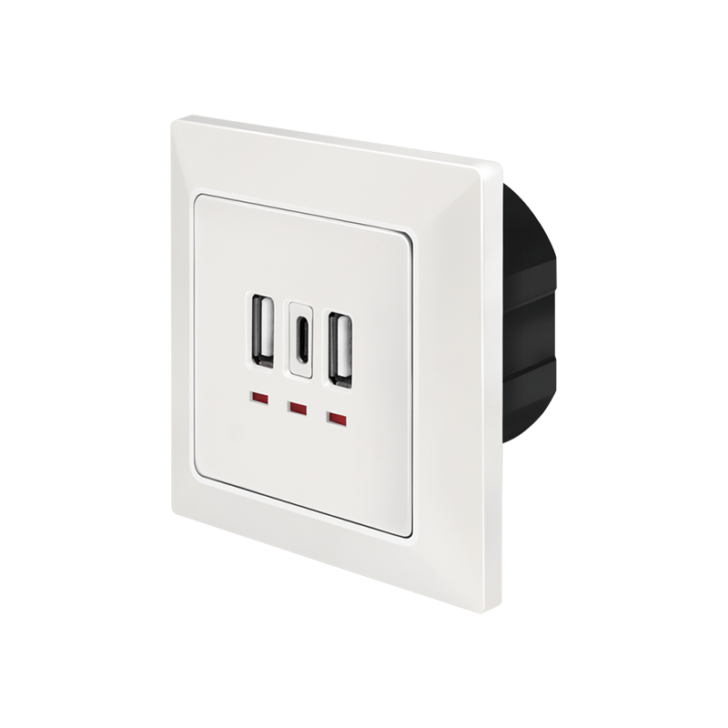 Logilink PA0254 Fali konnektor, 2x USB-A, 1x USB-C