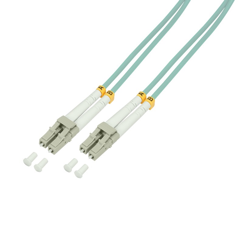 Logilink FP3LC00 Fiber duplex patch kábel, OM3, 50/125 , LC-LC, aqua, 0,5 m