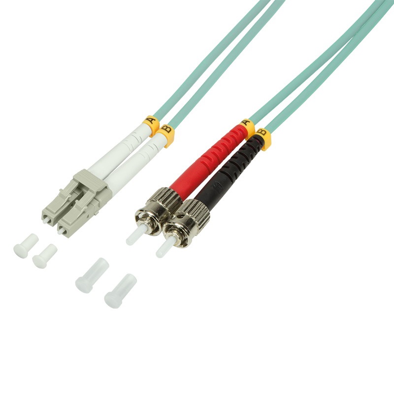 Logilink FP3LT03 Fiber duplex patch kábel, OM3, 50/125 , LC-ST, aqua, 3 m
