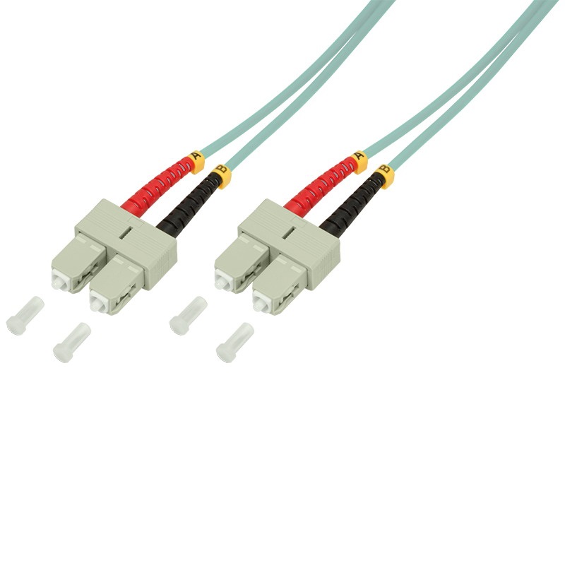 Logilink FP3SC03 Fiber duplex patch kábel, OM3, 50/125 , SC-SC, aqua, 3 m