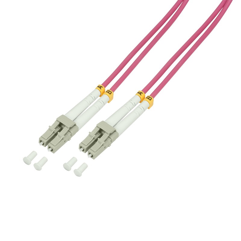 Logilink FP4LC00 Fiber duplex patch kábel, OM4, 50/125 , LC-LC, lila, 0,5 m