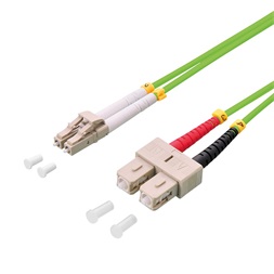 Logilink FP5LS02 Fiber duplex patch kábel, OM5, 50/125 , LC-SC, lime zöld, 2 m