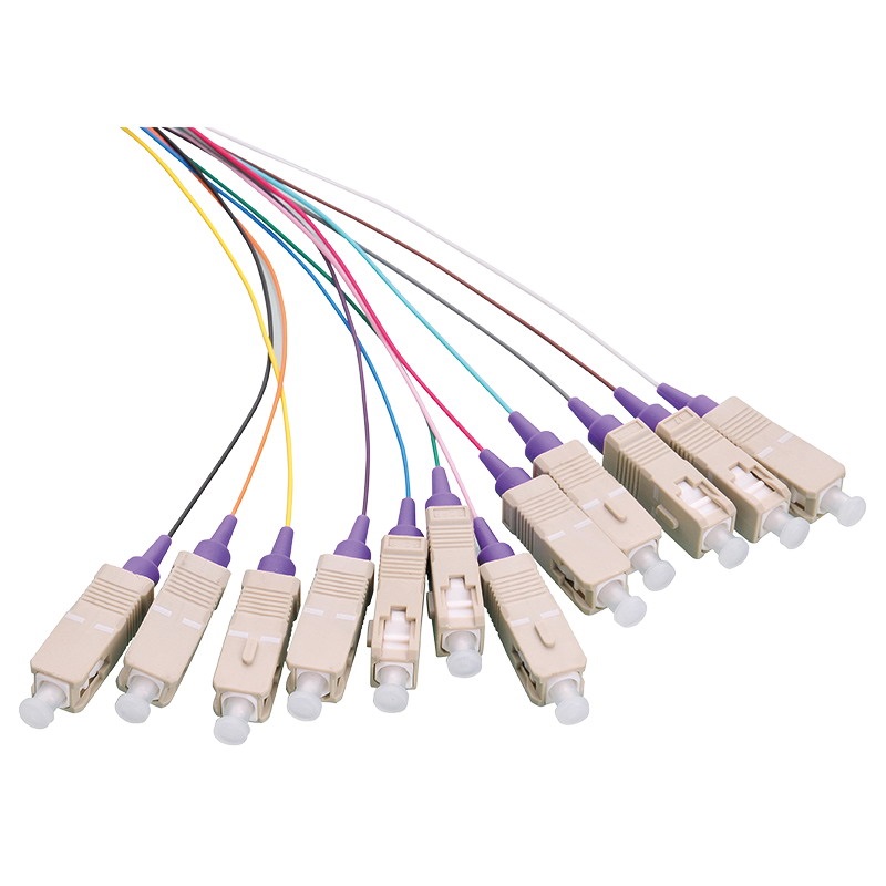 Logilink FL4SC02 Fibre Pigtail készlet 12 x SC OM4 2m, színes, lila csatlakozó