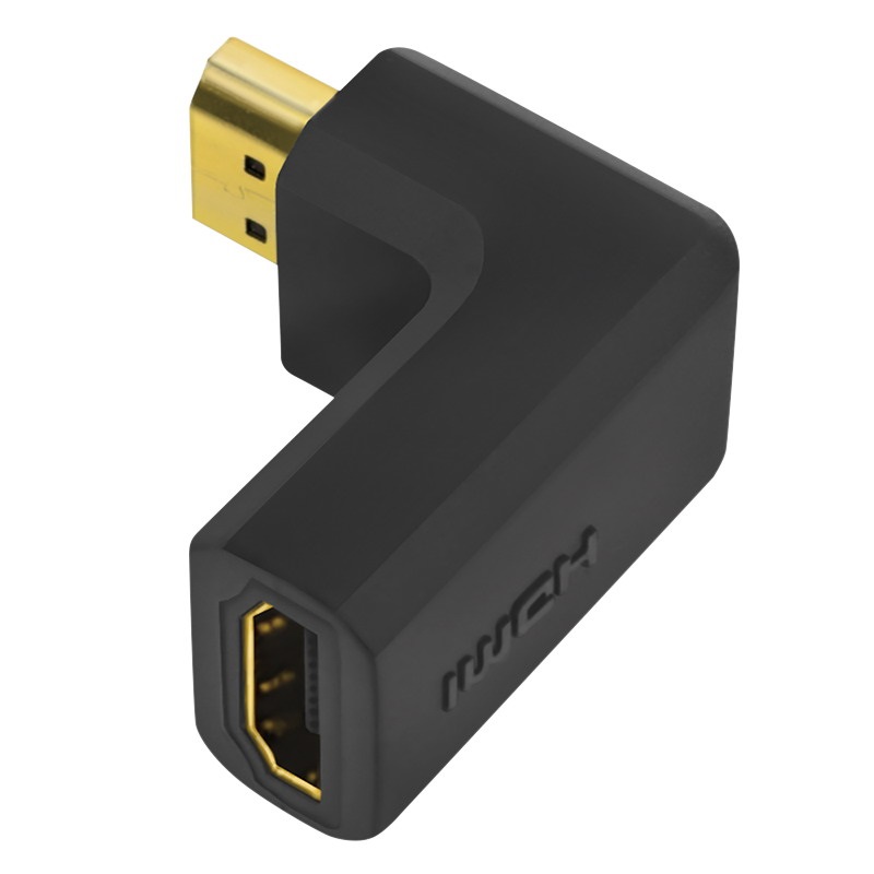 Logilink AH0005 HDMI adapter, A/M A/F, 90 -os szögben, hosszú, 4K/30 Hz