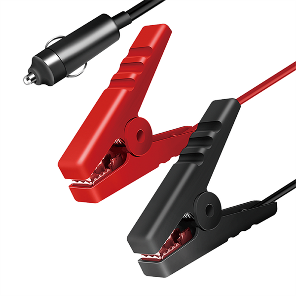 Logilink CP0400 Hálózati adapter kábel, szivargyújtó/M az aligátorcsipeszhez, fekete/piros, 2 m