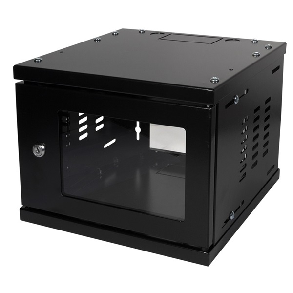 Logilink W06Z33B Hálózati szekrény / fali állvány 10", összeszerelt, fekete
