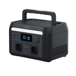 Logilink PPS0600 Hordozható erőmű, 600 W, LiFePO4 akkumulátor, Tuya kompatibilis, fekete