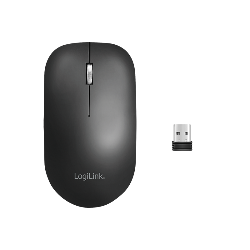 Logilink ID0210 vezeték nélküli egér, 2,4 GHz, USB-A dongle, fekete