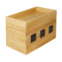 Logilink KAB0076 Kábeldoboz, 255x140x165 mm, bambusz