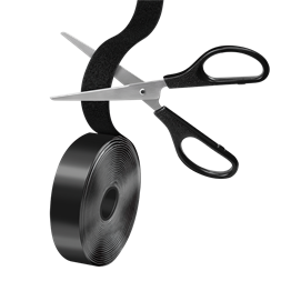 Logilink KAB0080 Öntapadó kábelszíj készlet, fekete, 25 mm széles, tekercs, 5 m