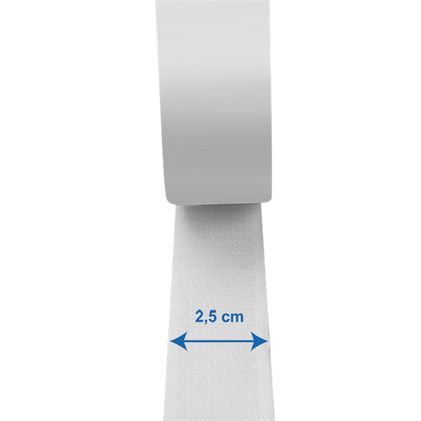 Logilink KAB0081 Öntapadó kábelszíj készlet, fehér, 25 mm széles, tekercs, 5 m
