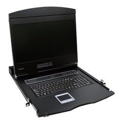 Logilink LC902US KVM-konzol 19"-es képernyővel, VGA, USB-A, PS/2, QWERTY