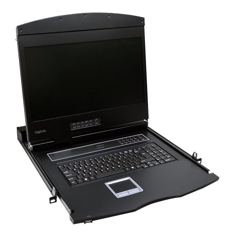 Logilink LC902US KVM-konzol 19"-es képernyővel, VGA, USB-A, PS/2, QWERTY