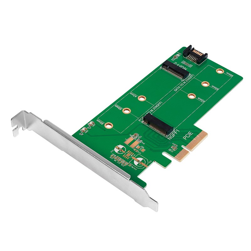Logilink PC0083 Kettős M.2 PCIe adapter SATA és PCIe SATA SSD-hez