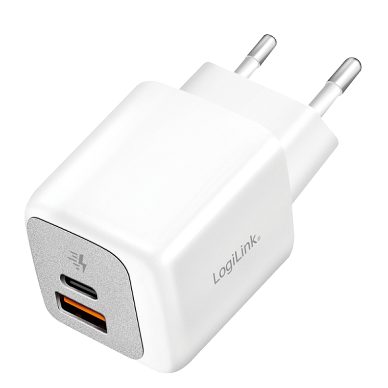 Logilink PA0320SB Kettős USB töltőkészlet (20 db), 1x USB-C (PD), 1x USB-A, 20 W, fehér