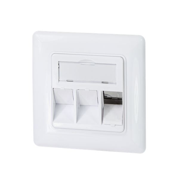 Logilink NK4055 Keystone előlap 3 modulhoz, német típusú, fehér