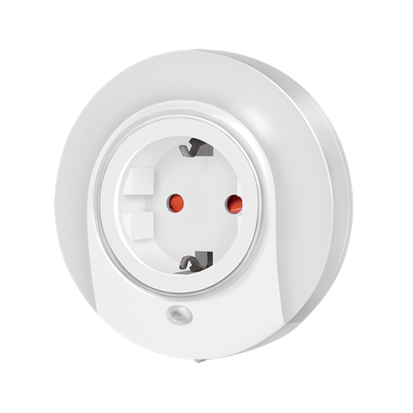 Logilink LED012 LED éjszakai lámpa áteresztő csatlakozóval és alkonyérzékelővel, 3528 LED x7