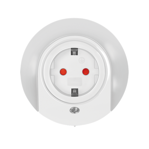 Logilink LED012 LED éjszakai lámpa áteresztő csatlakozóval és alkonyérzékelővel, 3528 LED x7