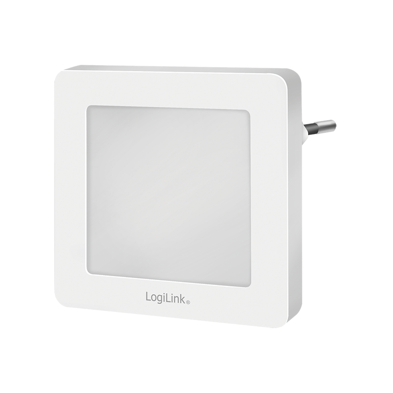 Logilink LED013 LED éjszakai lámpa alkonyérzékelővel, négyzet alakú, 3014 LED x4