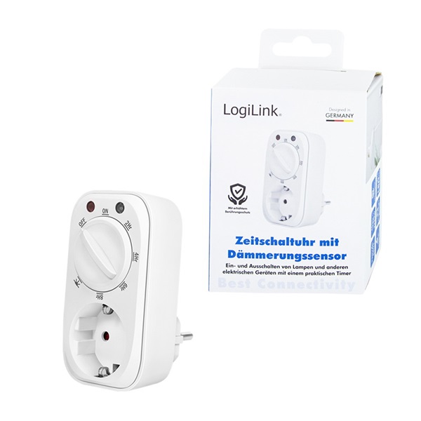 Logilink ET0012 Mechanikus időkapcsoló sötétedés érzékelővel