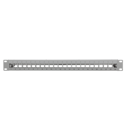 Logilink NK4057 19" Patch panel 24 keystone csatlakozóhoz, hátsó kábelkezelővel