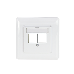 Logilink NK4059 előlap 2 keystone csatlakozóhoz, egyenes kimenet, jel fehér