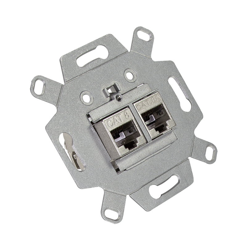 Logilink NK4059 előlap 2 keystone csatlakozóhoz, egyenes kimenet, jel fehér