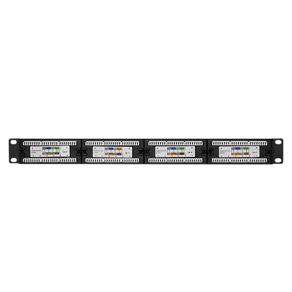 Logilink NP0004 Cat.6 Patch Panel 24 portos UTP, 180 -os lyukasztás, EconLine