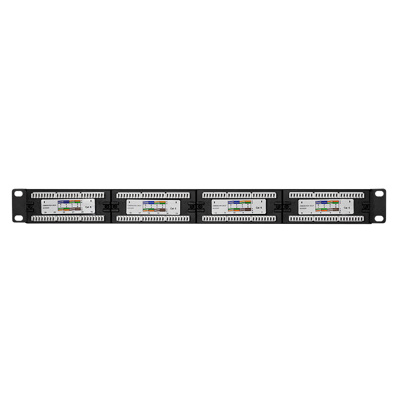 Logilink NP0004 Cat.6 Patch Panel 24 portos UTP, 180 -os lyukasztás, EconLine