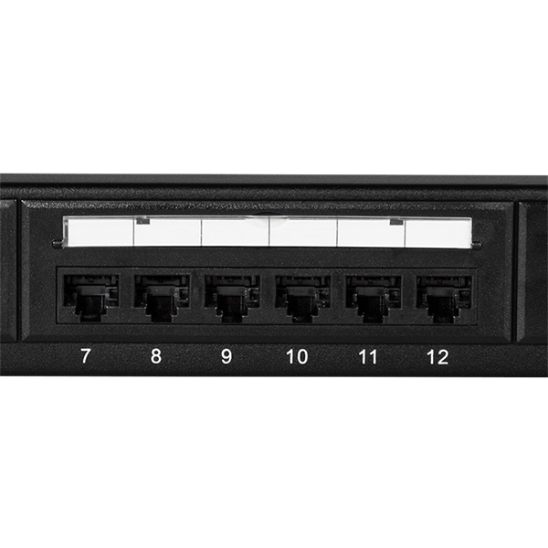 Logilink NP0004 Cat.6 Patch Panel 24 portos UTP, 180 -os lyukasztás, EconLine