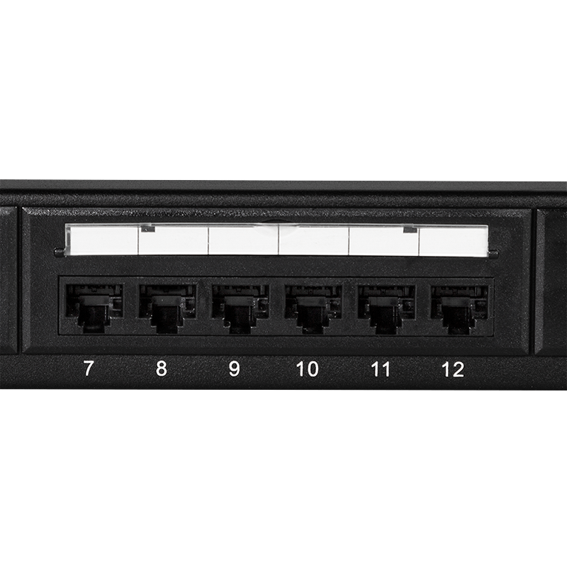 Logilink NP0004 Cat.6 Patch Panel 24 portos UTP, 180 -os lyukasztás, EconLine