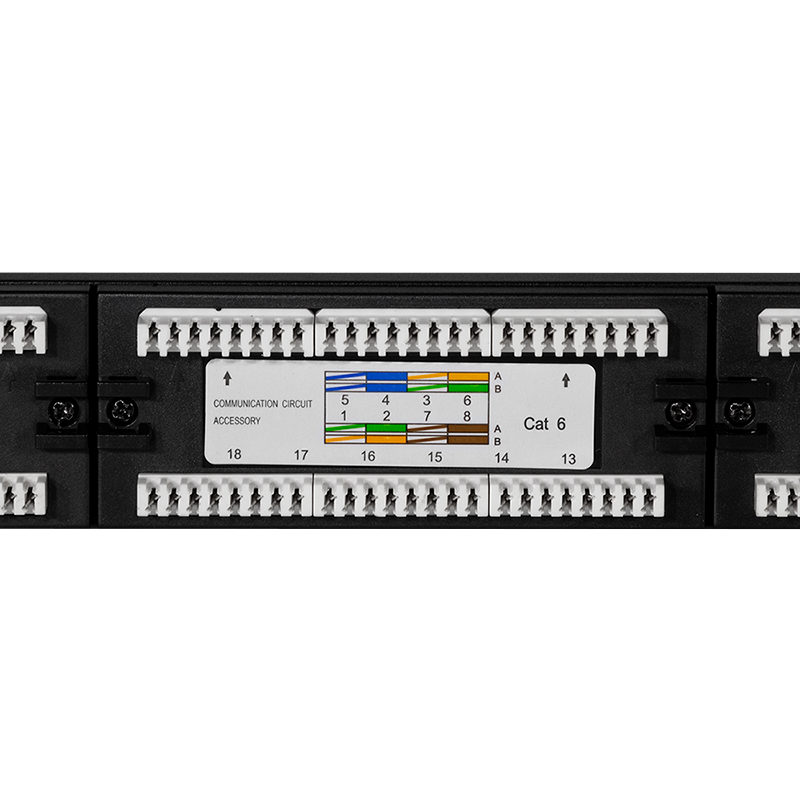 Logilink NP0004 Cat.6 Patch Panel 24 portos UTP, 180 -os lyukasztás, EconLine