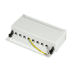 Logilink NP0016A Cat.6 Patch Panel 8 portos árnyékolt, asztali, világosszürke