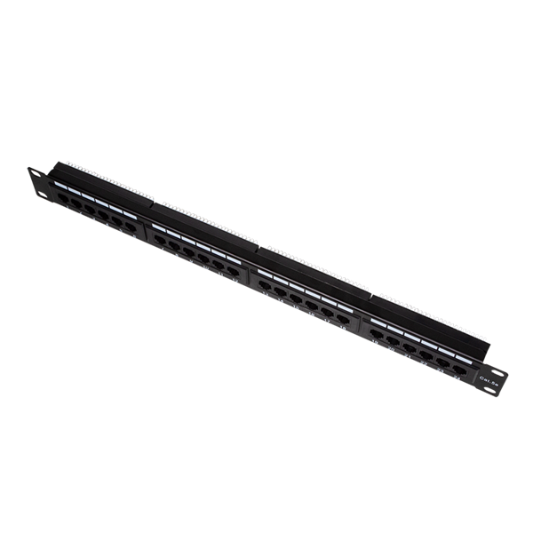 Logilink NP0027 Cat.5e Patch Panel 24 portos árnyékolatlan, 19" rack rögzítés, fekete
