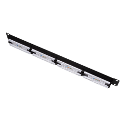 Logilink NP0027 Cat.5e Patch Panel 24 portos árnyékolatlan, 19" rack rögzítés, fekete