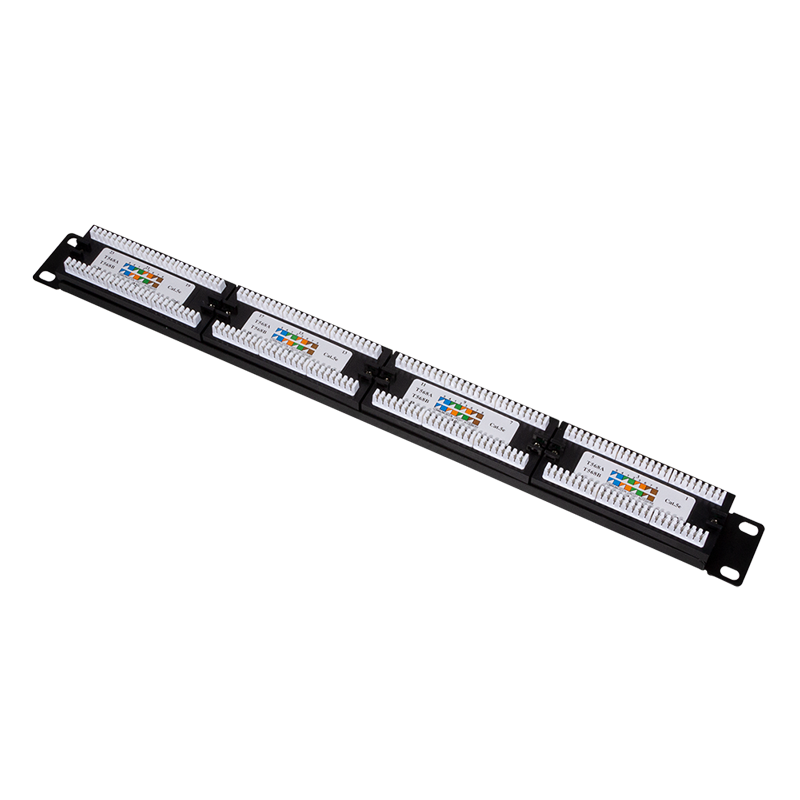 Logilink NP0027 Cat.5e Patch Panel 24 portos árnyékolatlan, 19" rack rögzítés, fekete