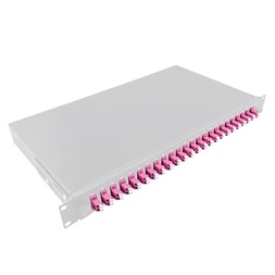 Logilink F24LC4G Optikai kábel elosztó, 19" (ODF) LC-DX 24 P, szürke