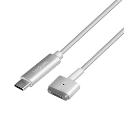 Logilink PA0226 1,8m USB C 3.2 Gen 1 apa/Magsafe2 apa PD ezüst kábel