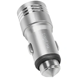 Logilink PA0228 USB autós töltő beépített vészkalapáccsal, 10,5W