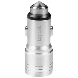 Logilink PA0228 USB autós töltő beépített vészkalapáccsal, 10,5W